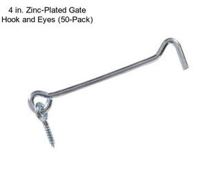 4 in. Zinc-Plated Gate Hook and Eyes (50-Pack)