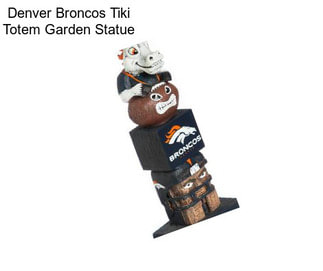 Denver Broncos Tiki Totem Garden Statue