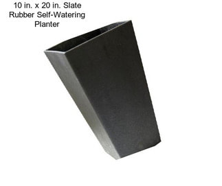 10 in. x 20 in. Slate Rubber Self-Watering Planter