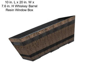 10 in. L x 20 in. W x 7.6 in. H Whiskey Barrel Resin Window Box