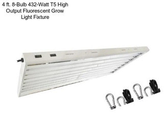 4 ft. 8-Bulb 432-Watt T5 High Output Fluorescent Grow Light Fixture
