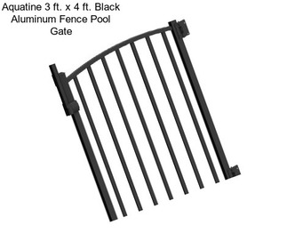 Aquatine 3 ft. x 4 ft. Black Aluminum Fence Pool Gate