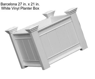 Barcelona 27 in. x 21 in. White Vinyl Planter Box