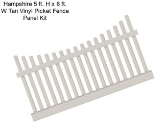 Hampshire 5 ft. H x 6 ft. W Tan Vinyl Picket Fence Panel Kit