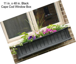 11 in. x 48 in. Black Cape Cod Window Box