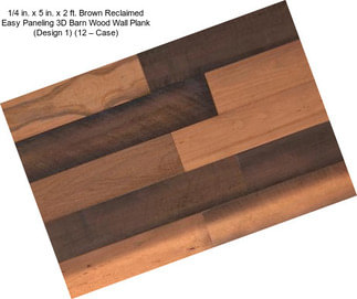 1/4 in. x 5 in. x 2 ft. Brown Reclaimed Easy Paneling 3D Barn Wood Wall Plank (Design 1) (12 – Case)
