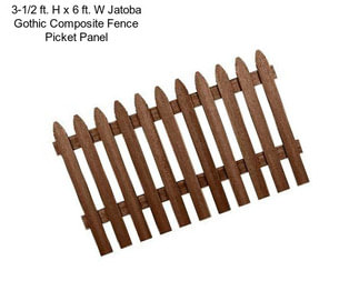 3-1/2 ft. H x 6 ft. W Jatoba Gothic Composite Fence Picket Panel