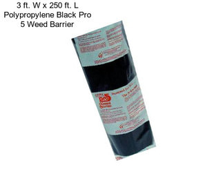 3 ft. W x 250 ft. L Polypropylene Black Pro 5 Weed Barrier