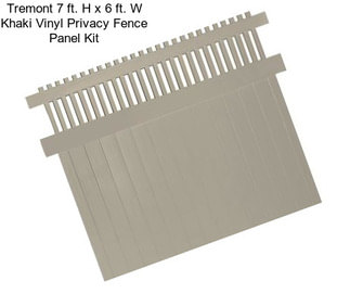 Tremont 7 ft. H x 6 ft. W Khaki Vinyl Privacy Fence Panel Kit