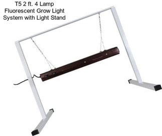 T5 2 ft. 4 Lamp Fluorescent Grow Light System with Light Stand