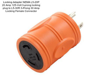 Locking Adapter NEMA L5-20P 20 Amp 125-Volt 3-prong locking plug to L5-30R 3-Prong 30 Amp Locking Female Connector