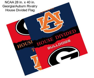 NCAA 28 in. x 40 in. Georgia/Auburn Rivalry House Divided Flag