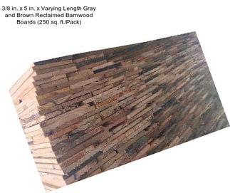 3/8 in. x 5 in. x Varying Length Gray and Brown Reclaimed Barnwood Boards (250 sq. ft./Pack)