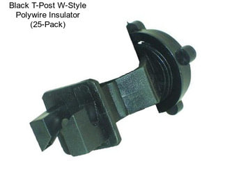 Black T-Post W-Style Polywire Insulator (25-Pack)