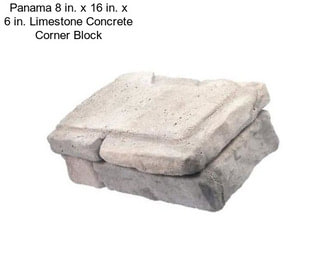 Panama 8 in. x 16 in. x 6 in. Limestone Concrete Corner Block