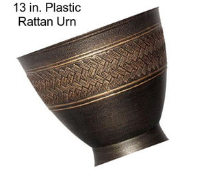 13 in. Plastic Rattan Urn