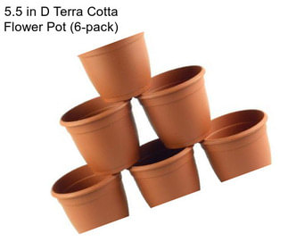 5.5 in D Terra Cotta Flower Pot (6-pack)