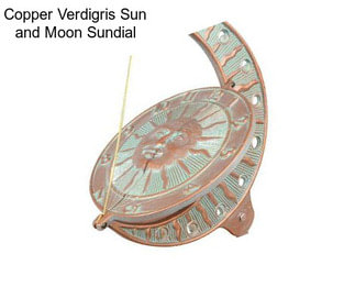 Copper Verdigris Sun and Moon Sundial