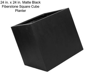 24 in. x 24 in. Matte Black Fiberstone Square Cube Planter