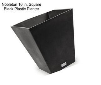 Nobleton 16 in. Square Black Plastic Planter