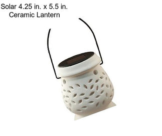 Solar 4.25 in. x 5.5 in. Ceramic Lantern