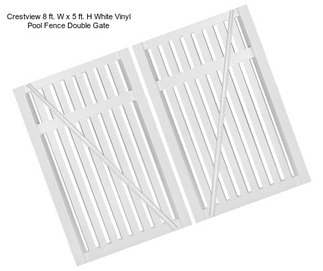 Crestview 8 ft. W x 5 ft. H White Vinyl Pool Fence Double Gate