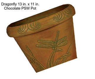 Dragonfly 13 in. x 11 in. Chocolate PSW Pot