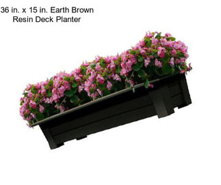 36 in. x 15 in. Earth Brown Resin Deck Planter