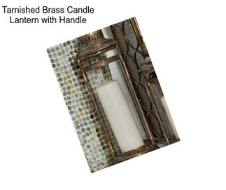 Tarnished Brass Candle Lantern with Handle