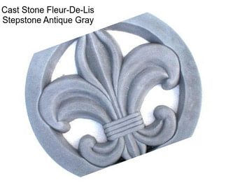 Cast Stone Fleur-De-Lis Stepstone Antique Gray