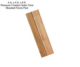 4 in. x 4 in. x 6 ft. Pressure-Treated Cedar-Tone Moulded Fence Post