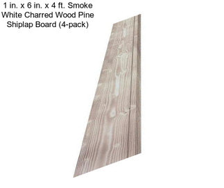 1 in. x 6 in. x 4 ft. Smoke White Charred Wood Pine Shiplap Board (4-pack)