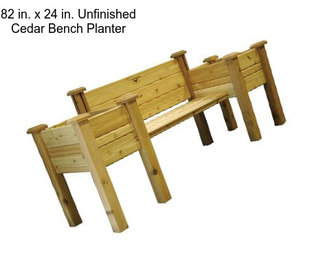 82 in. x 24 in. Unfinished Cedar Bench Planter