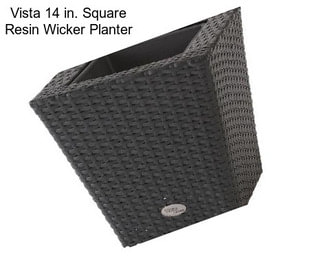 Vista 14 in. Square Resin Wicker Planter