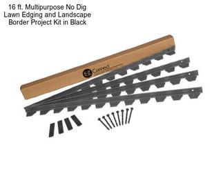 16 ft. Multipurpose No Dig Lawn Edging and Landscape Border Project Kit in Black