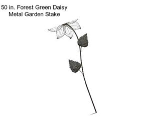 50 in. Forest Green Daisy Metal Garden Stake