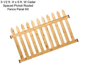 3-1/2 ft. H x 6 ft. W Cedar Spaced Picket Routed Fence Panel Kit