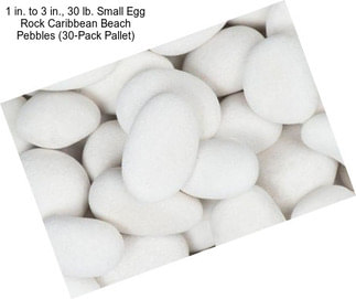 1 in. to 3 in., 30 lb. Small Egg Rock Caribbean Beach Pebbles (30-Pack Pallet)