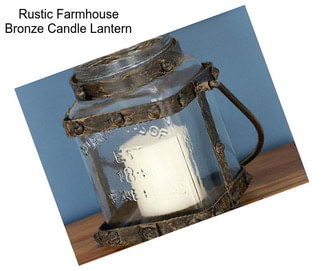 Rustic Farmhouse Bronze Candle Lantern