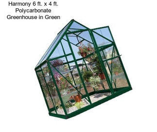 Harmony 6 ft. x 4 ft. Polycarbonate Greenhouse in Green