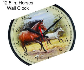 12.5 in. Horses Wall Clock