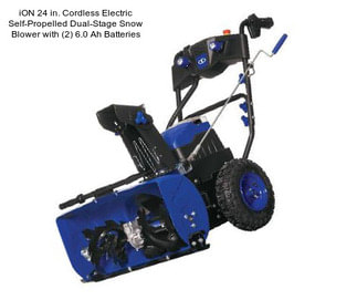 ION 24 in. Cordless Electric Self-Propelled Dual-Stage Snow Blower with (2) 6.0 Ah Batteries