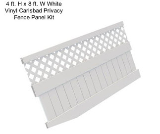 4 ft. H x 8 ft. W White Vinyl Carlsbad Privacy Fence Panel Kit