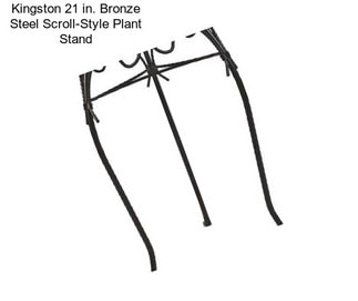 Kingston 21 in. Bronze Steel Scroll-Style Plant Stand