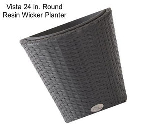 Vista 24 in. Round Resin Wicker Planter