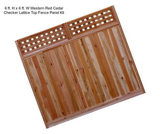 6 ft. H x 6 ft. W Western Red Cedar Checker Lattice Top Fence Panel Kit