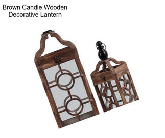 Brown Candle Wooden Decorative Lantern