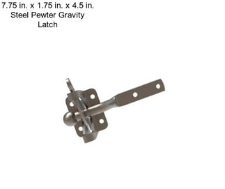 7.75 in. x 1.75 in. x 4.5 in. Steel Pewter Gravity Latch