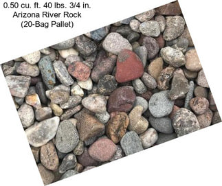 0.50 cu. ft. 40 lbs. 3/4 in. Arizona River Rock (20-Bag Pallet)