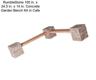 RumbleStone 100 in. x 24.5 in. x 14 in. Concrete Garden Bench Kit in Cafe